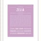Zelia | Name Art Print