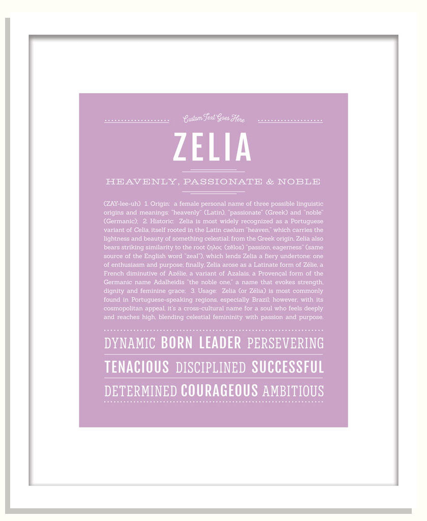 Zelia | Name Art Print