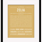 Zelia | Name Art Print