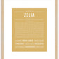 Zelia | Name Art Print