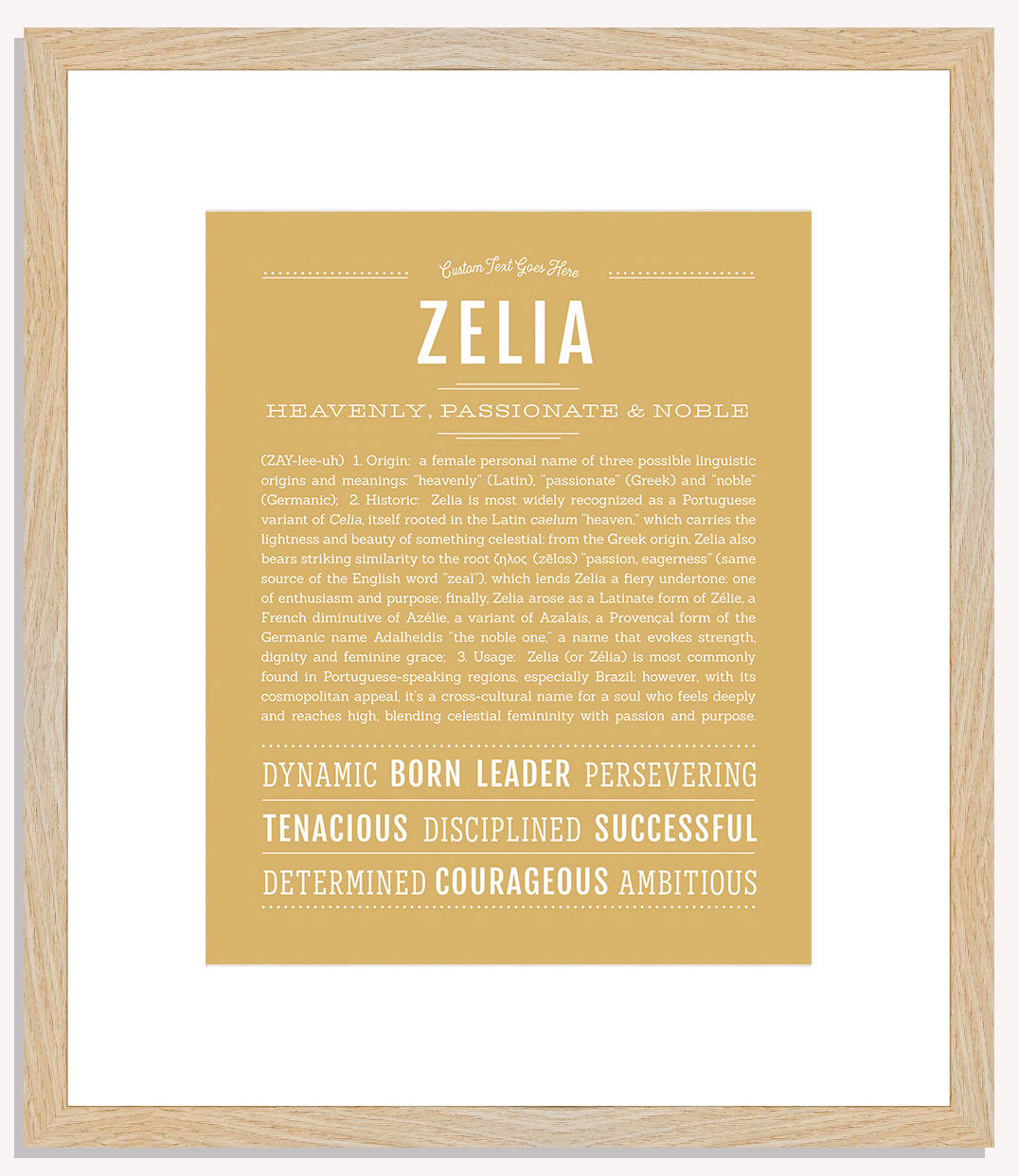 Zelia | Name Art Print