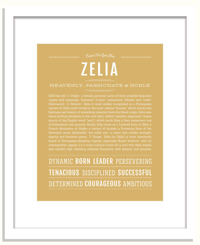 Zelia | Name Art Print