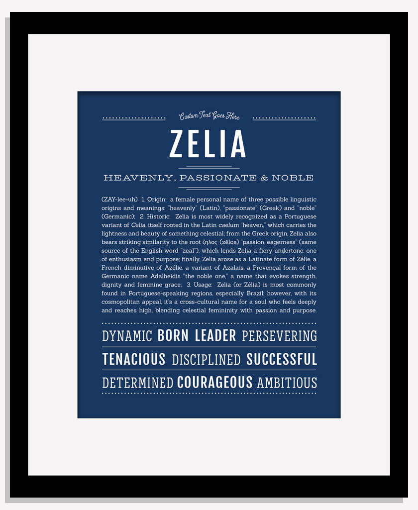 Zelia | Name Art Print