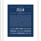 Zelia | Name Art Print