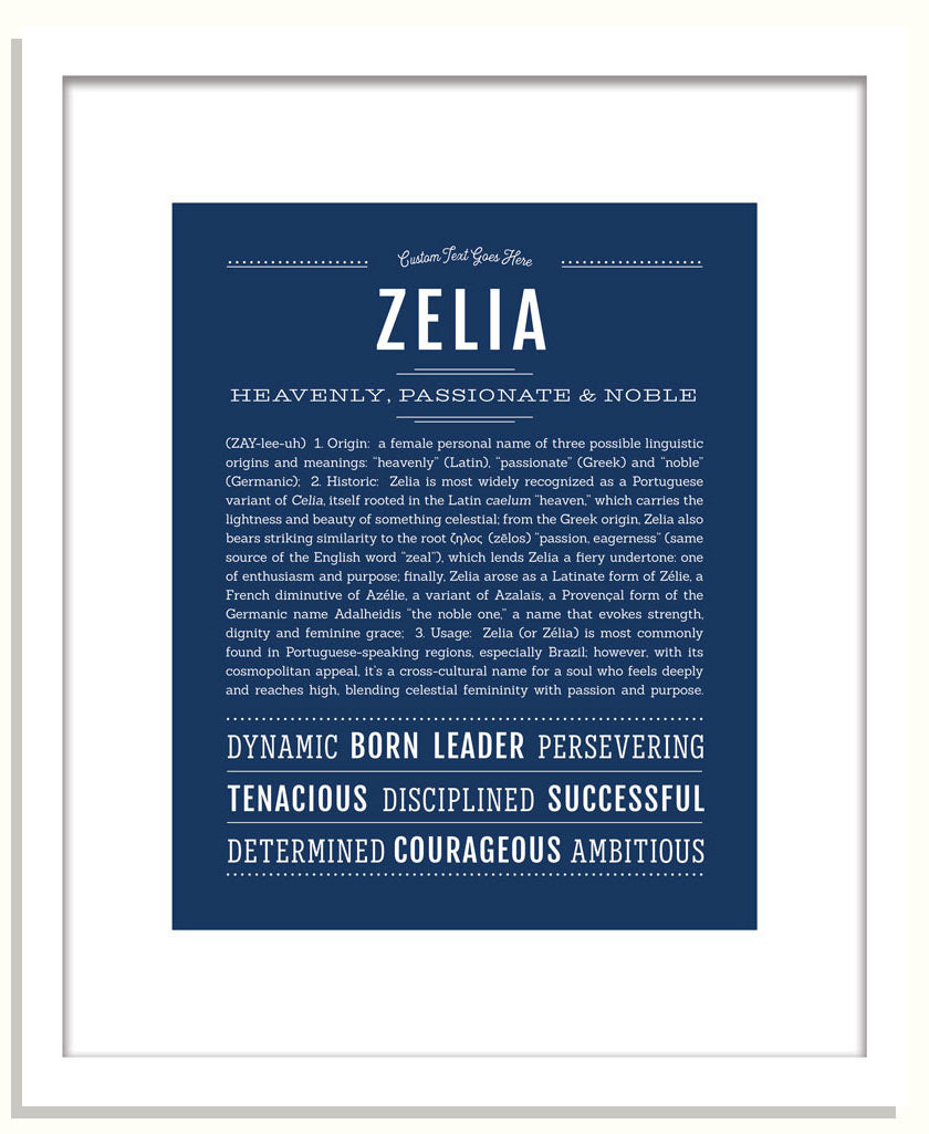 Zelia | Name Art Print