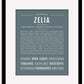 Zelia | Name Art Print