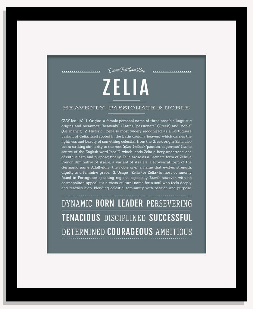 Zelia | Name Art Print