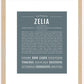 Zelia | Name Art Print