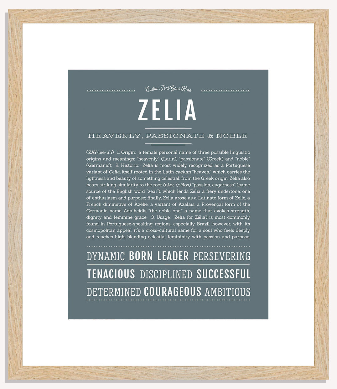 Zelia | Name Art Print