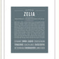 Zelia | Name Art Print