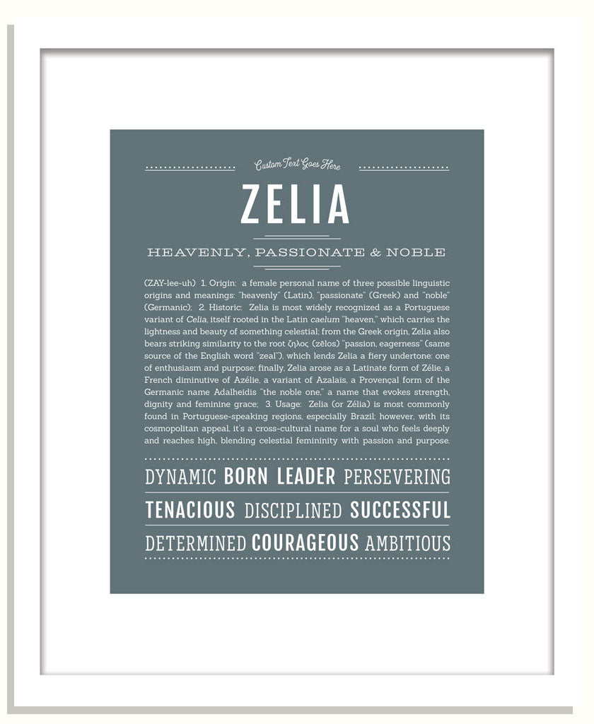 Zelia | Name Art Print