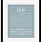 Zelia | Name Art Print