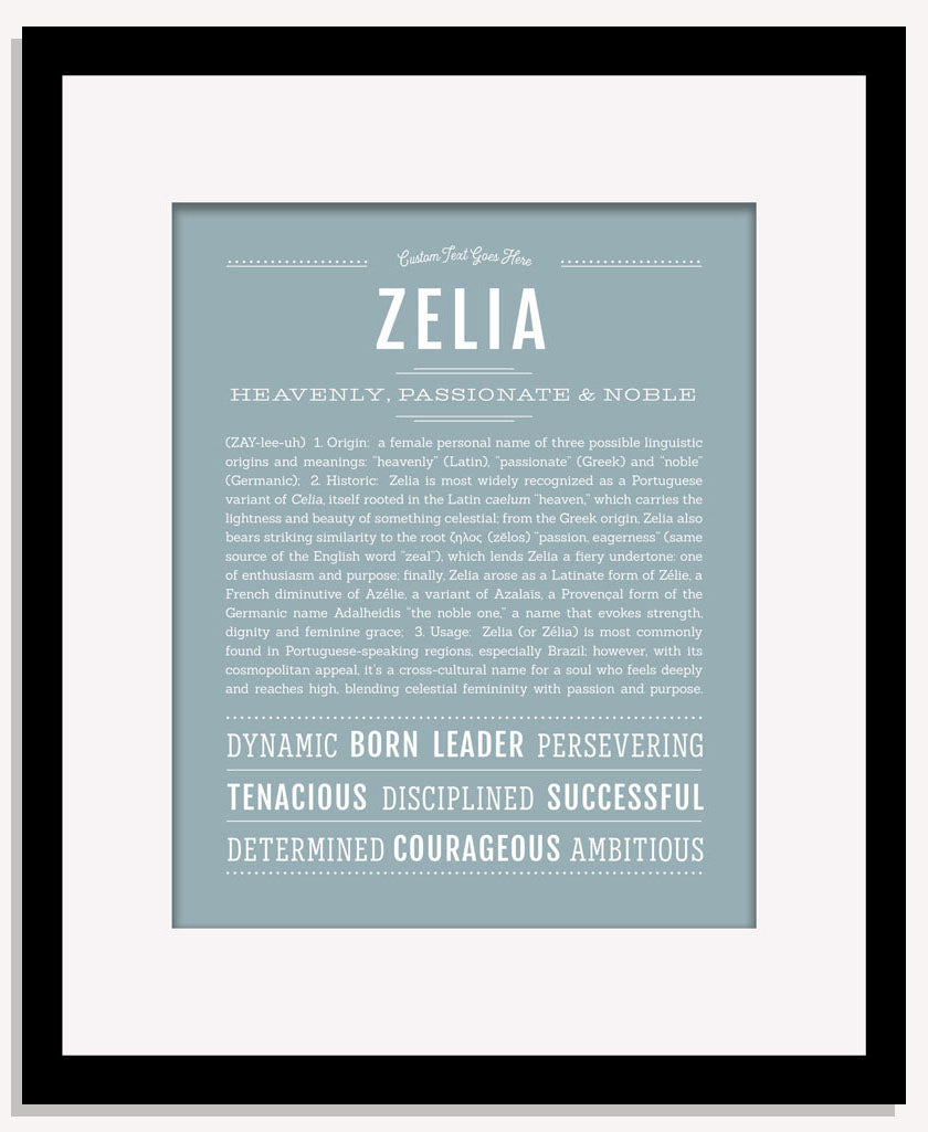 Zelia | Name Art Print