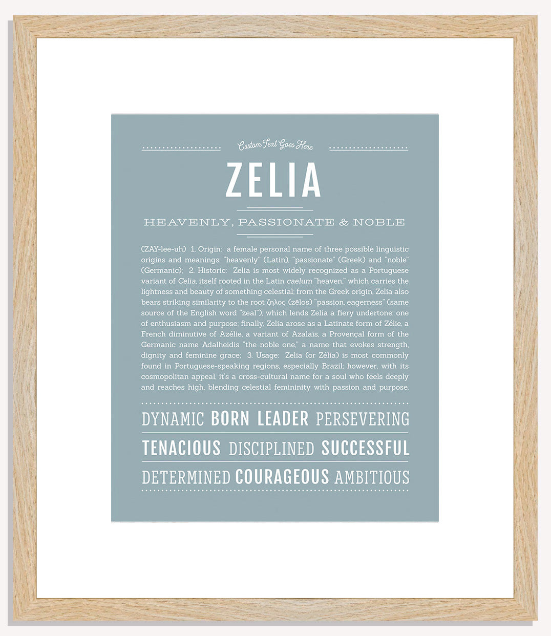 Zelia | Name Art Print