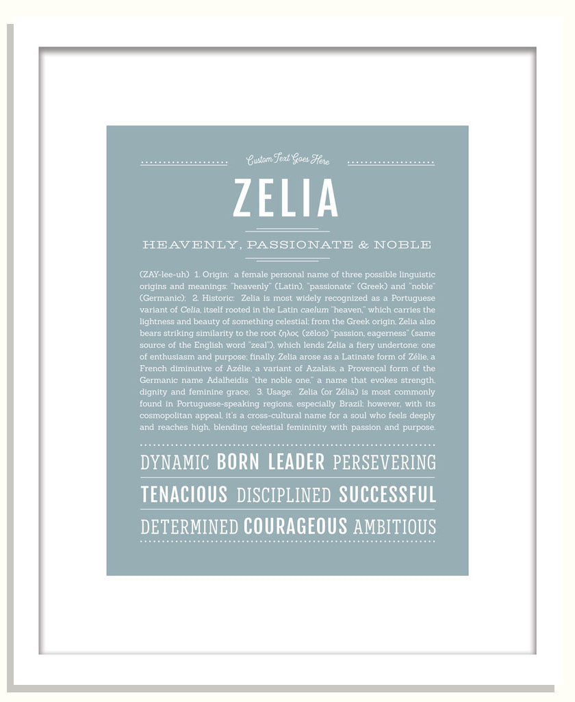 Zelia | Name Art Print
