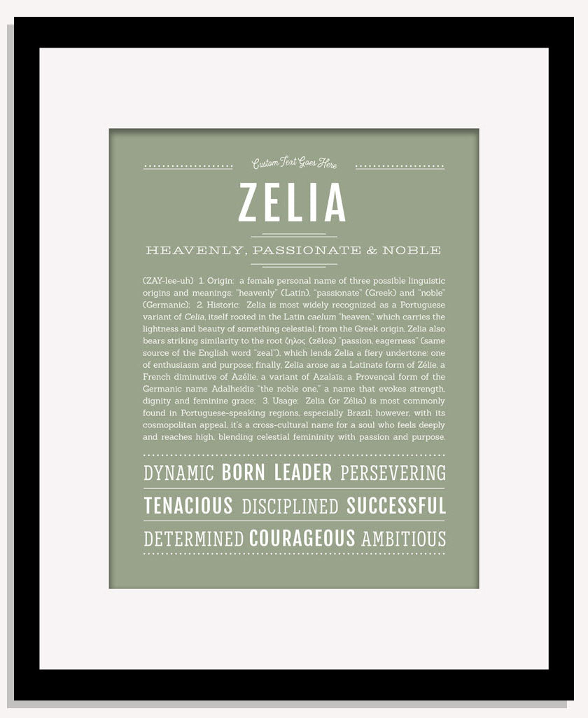 Zelia | Name Art Print