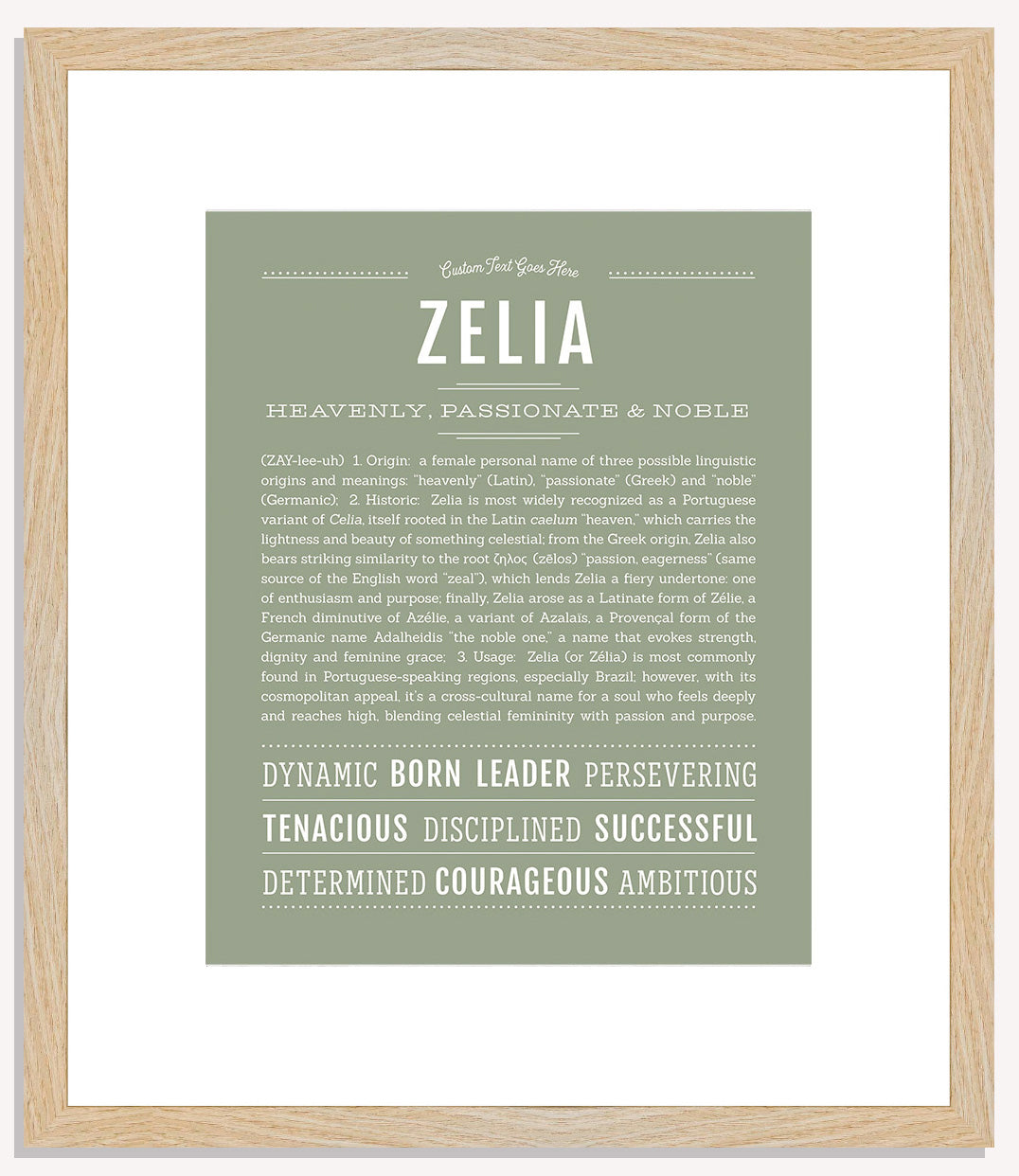Zelia | Name Art Print