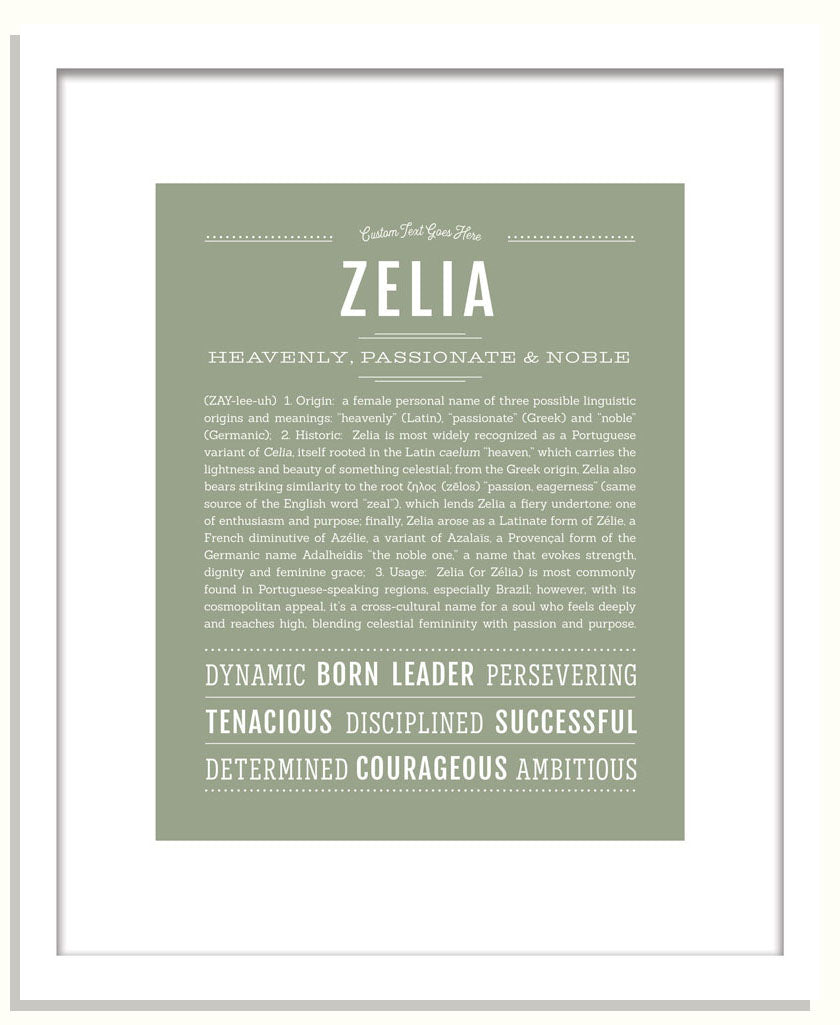 Zelia | Name Art Print