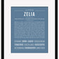 Zelia | Name Art Print