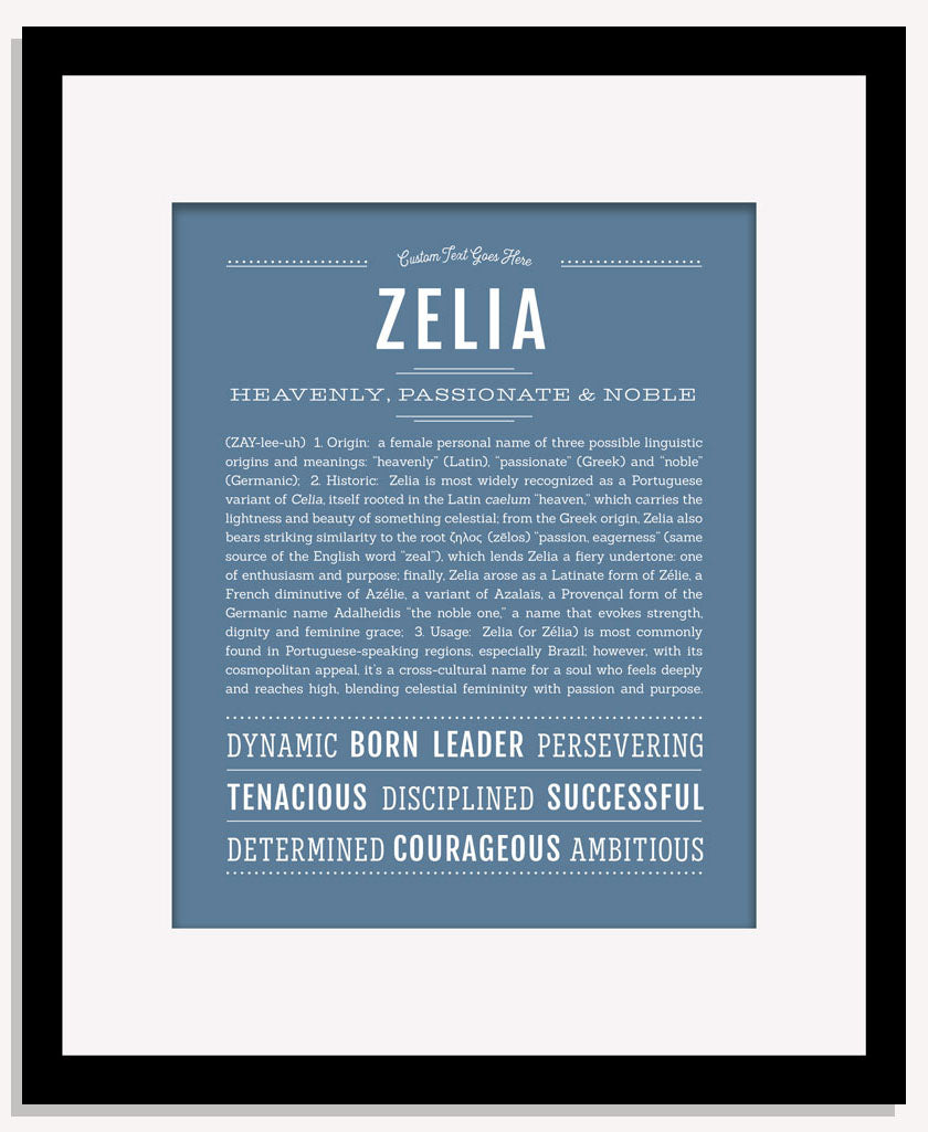 Zelia | Name Art Print
