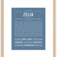 Zelia | Name Art Print