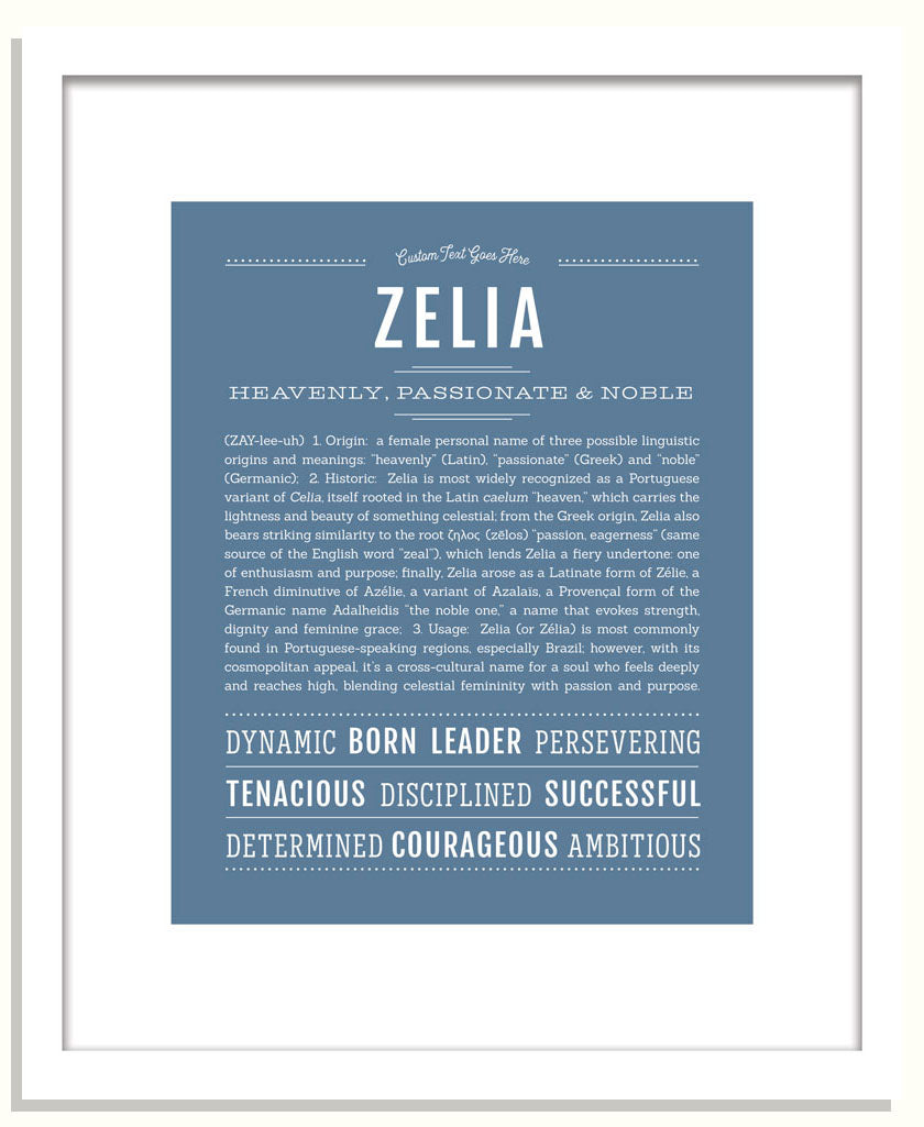 Zelia | Name Art Print
