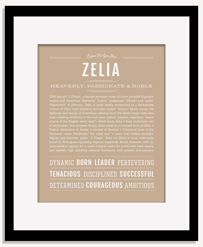 Zelia | Name Art Print