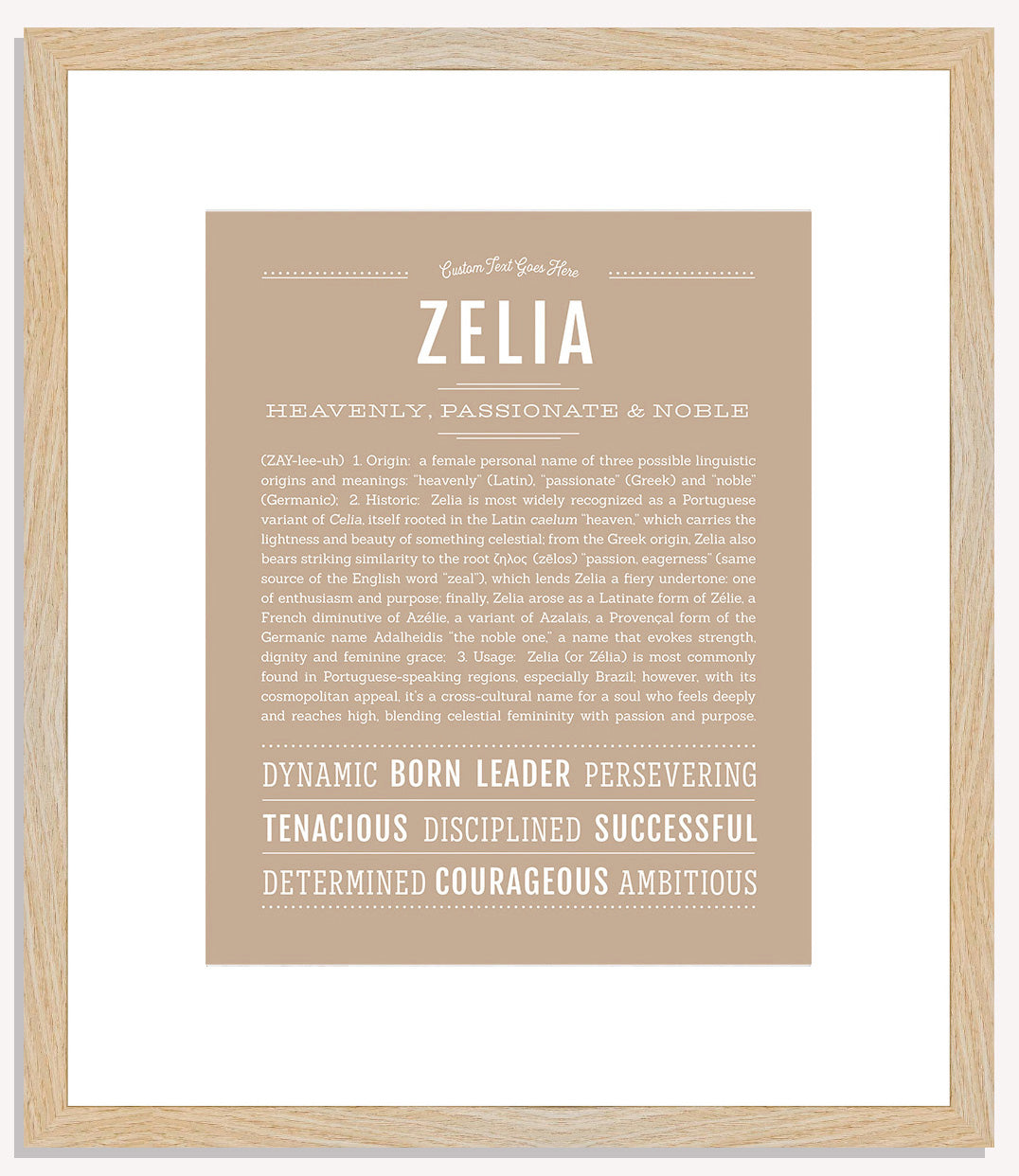 Zelia | Name Art Print