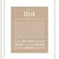 Zelia | Name Art Print