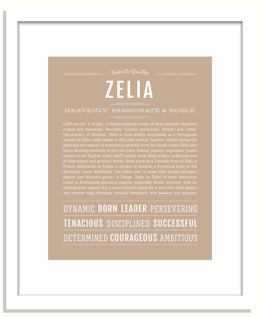 Zelia | Name Art Print