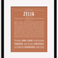 Zelia | Name Art Print