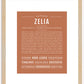 Zelia | Name Art Print