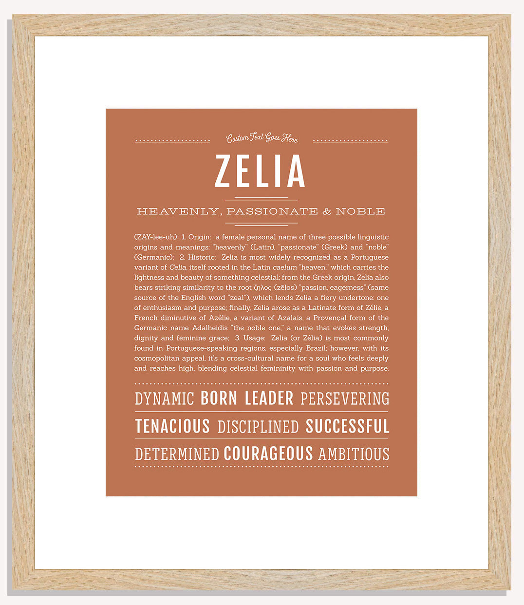 Zelia | Name Art Print