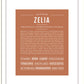 Zelia | Name Art Print