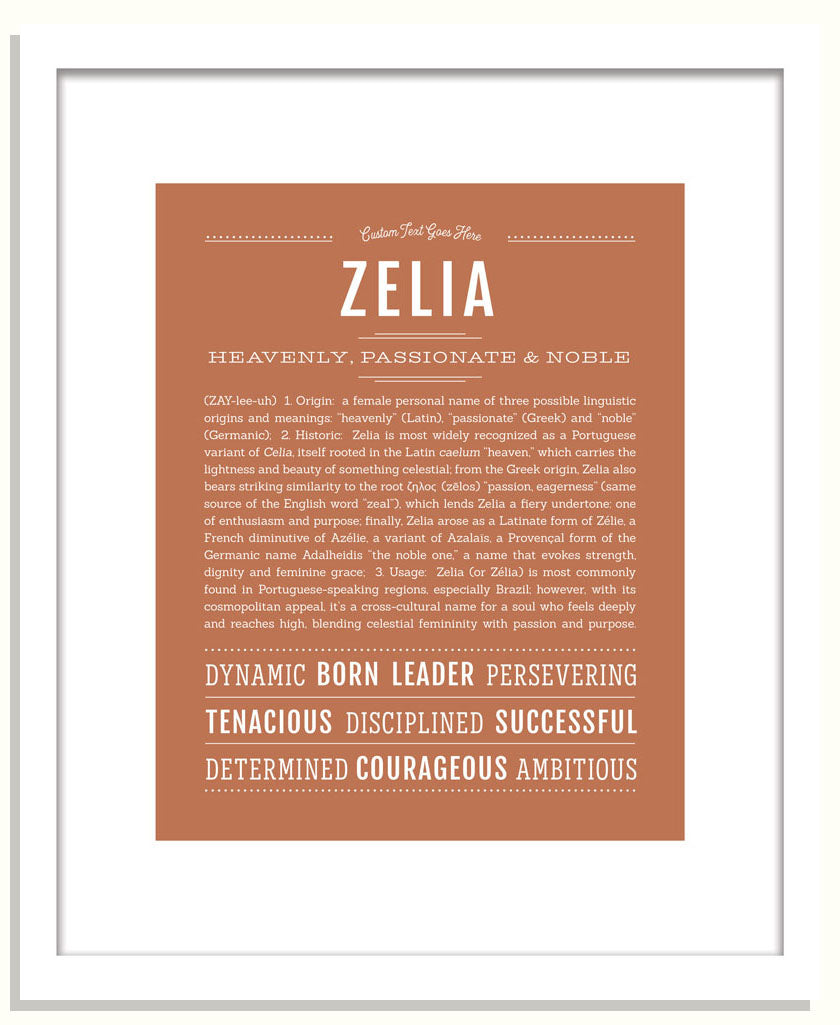 Zelia | Name Art Print