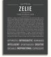 Zelie Personalized Name Meaning Art Prints – Name Stories