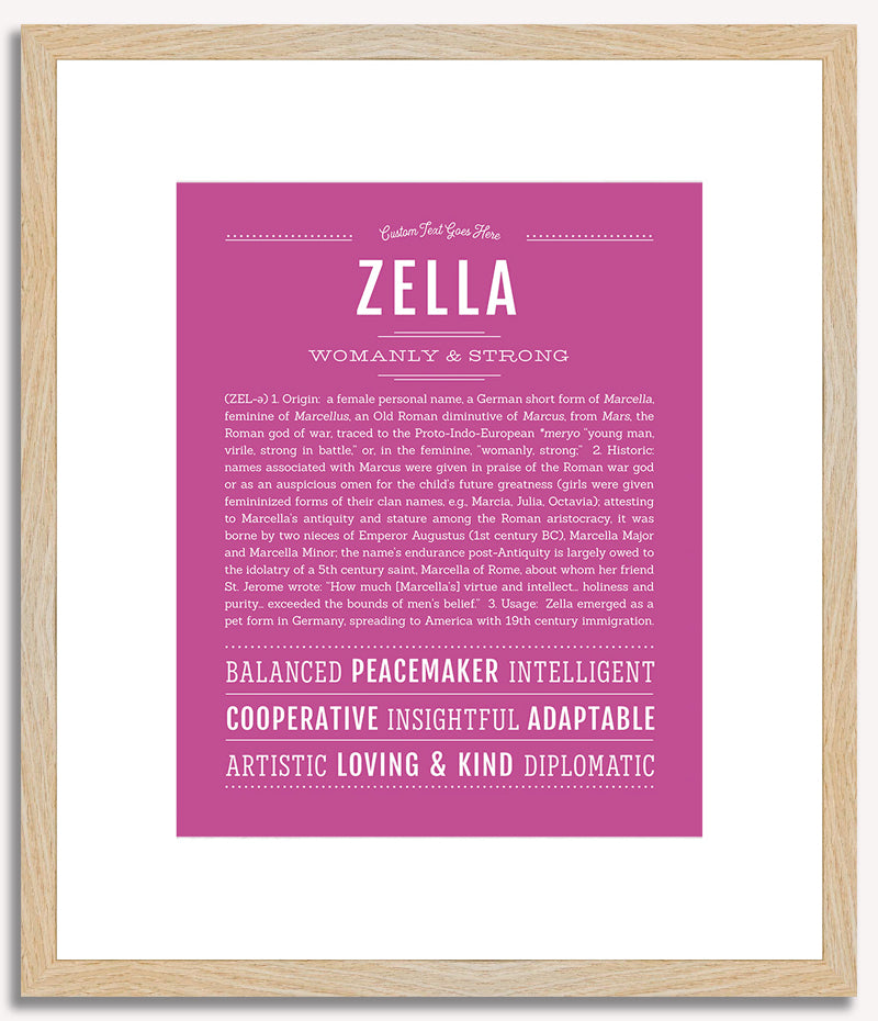 Zella | Name Art Print