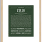 Zella | Name Art Print