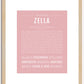 Zella | Name Art Print