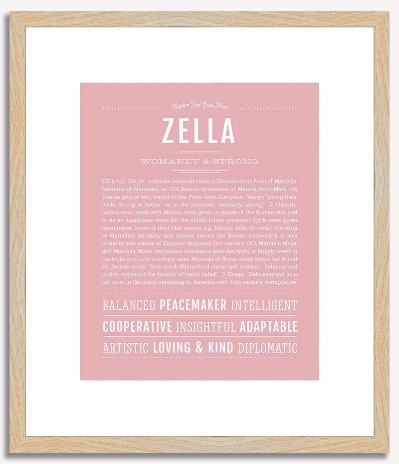 Zella | Name Art Print