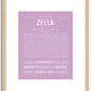 Zella | Name Art Print