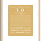 Zella | Name Art Print