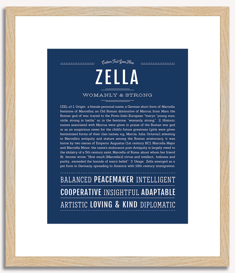 Zella | Name Art Print