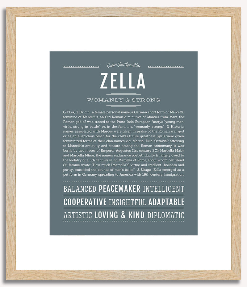 Zella | Name Art Print