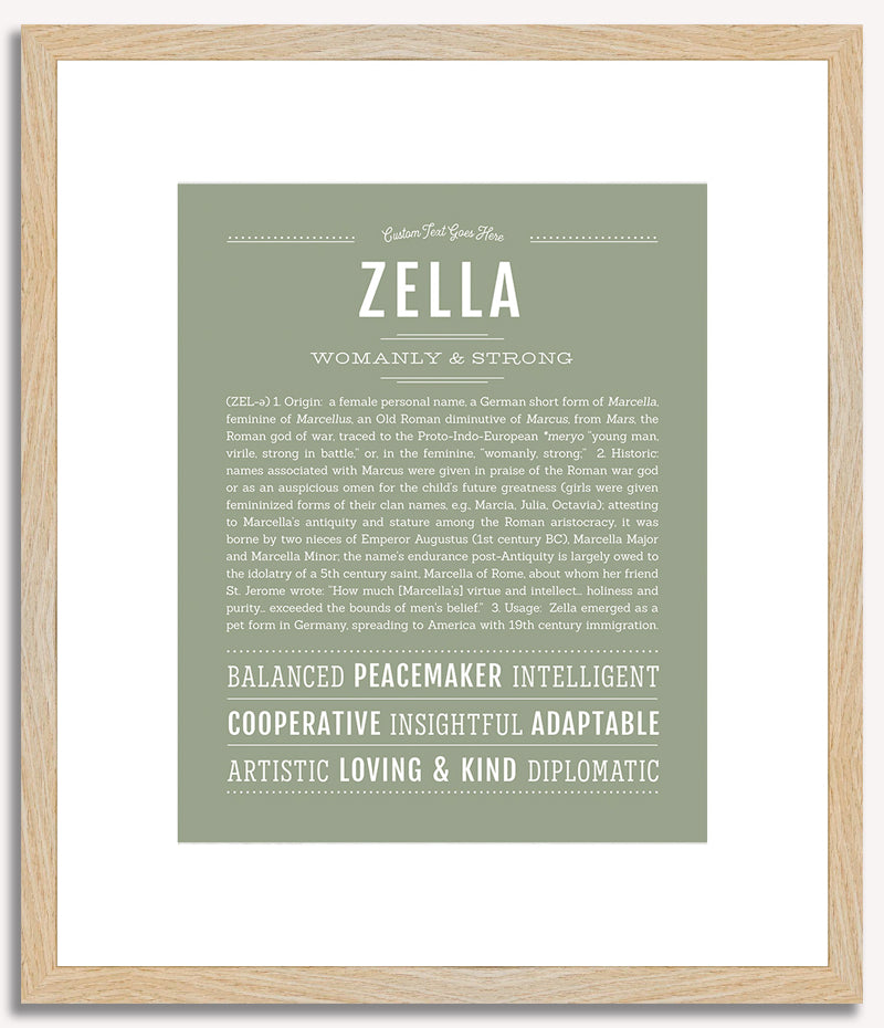 Zella | Name Art Print