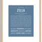 Zella | Name Art Print