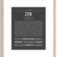 Zen (female) | Name Art Print