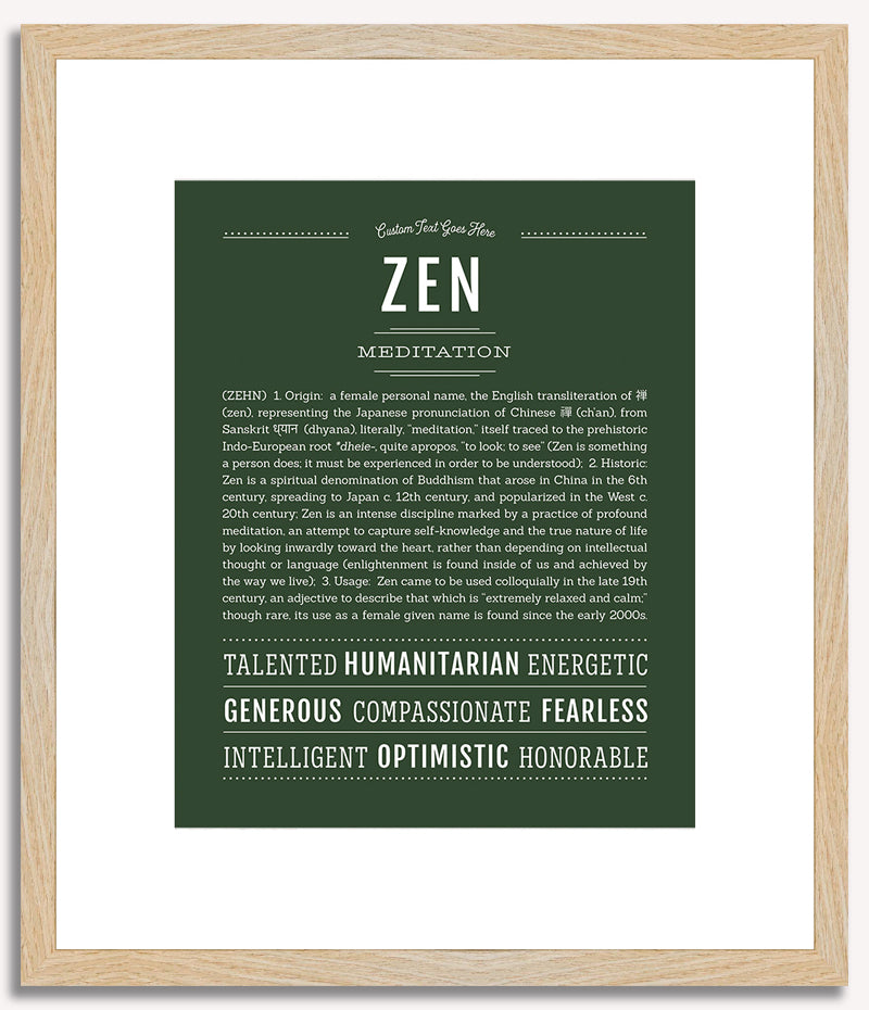 Zen (male) | Name Art Print