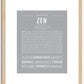 Zen (female) | Name Art Print