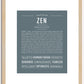 Zen (female) | Name Art Print